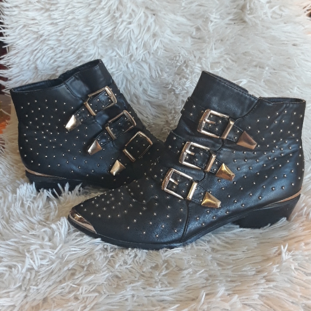 Studded ankle boots